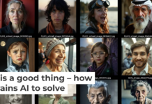 These faces are fake – generated by artificial intelligence – but useful for training other AI systems about human faces. David Beniaguev